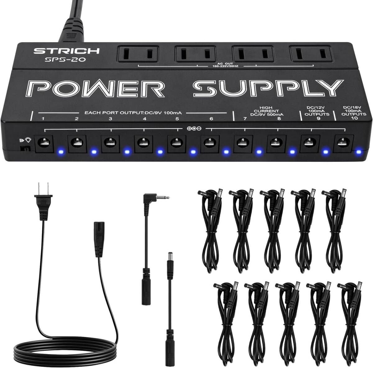 STRICH エフェクター電源 9V/12V/18Vエフェクターボード用パワー STRICH エフェクター電源 9V/12V/18Vエフェクターボード用パワー