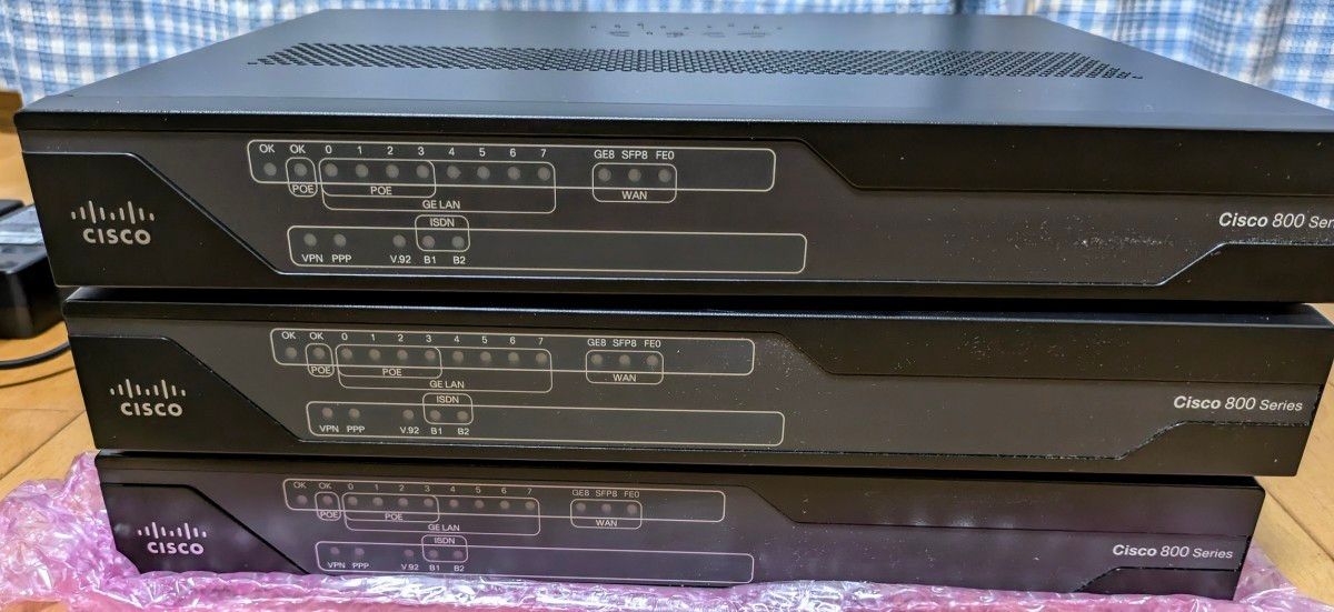 3台セット Cisco C891FJ-K9 C891F ルータ AC アダプター付き 3台セット Cisco C891FJ-K9 C891F ルータ AC アダプター付き