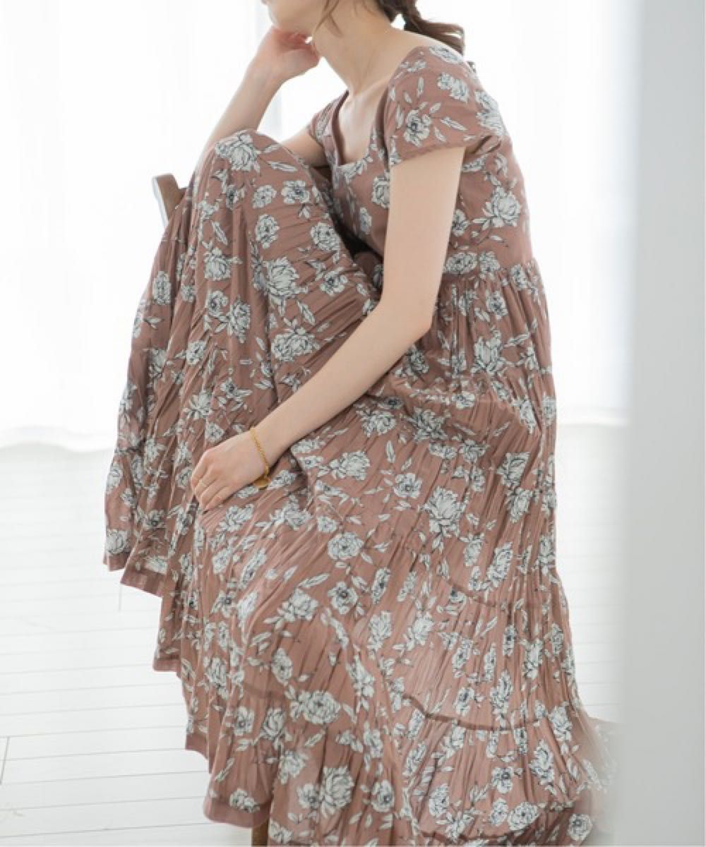 MARIHA マリハ 草原の虹のドレス ピンクベージュ ワンピース 花 MARIHA マリハ 草原の虹のドレス ピンクベージュ ワンピース 花