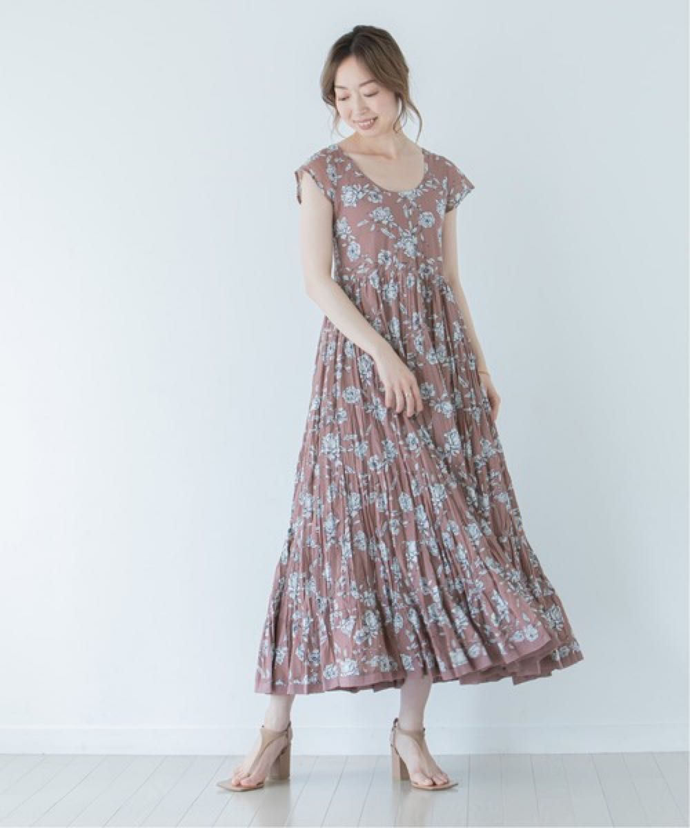 MARIHA マリハ 草原の虹のドレス ピンクベージュ ワンピース 花 MARIHA マリハ 草原の虹のドレス ピンクベージュ ワンピース 花