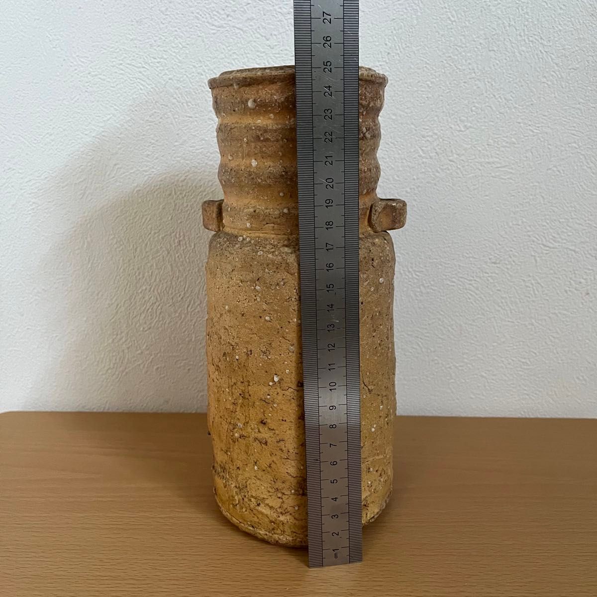 信楽焼 宗陶苑 耳付花入 花瓶 花器 花入 花生 陶磁器 刻印あり 信楽焼 宗陶苑 耳付花入 花瓶 花器 花入 花生 陶磁器 刻印あり