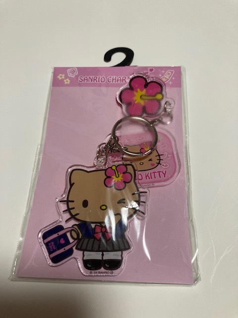 日焼け　キティ　アクリルキーホルダー　平成コギャル　制服　アベイル　新品　激レア　ギャル　コギャル