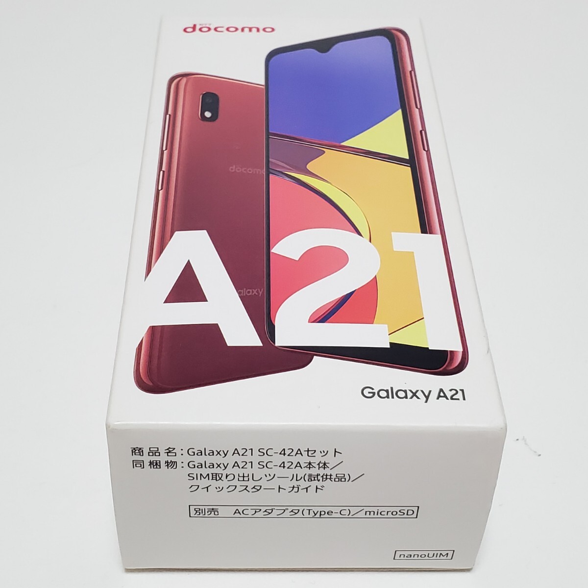 docomo ドコモ Galaxy A21 SC-42A レッド 未使用品 過放電有 docomo ドコモ Galaxy A21 SC-42A レッド 未使用品 過放電有