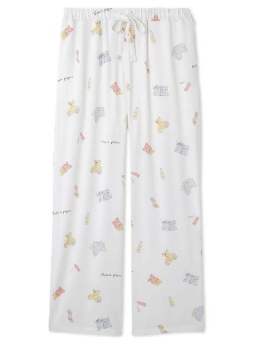 新品 ジェラートピケ ROOM柄Tシャツ&ロングパンツ 上下セット 新品 ジェラートピケ ROOM柄Tシャツ&ロングパンツ 上下セット
