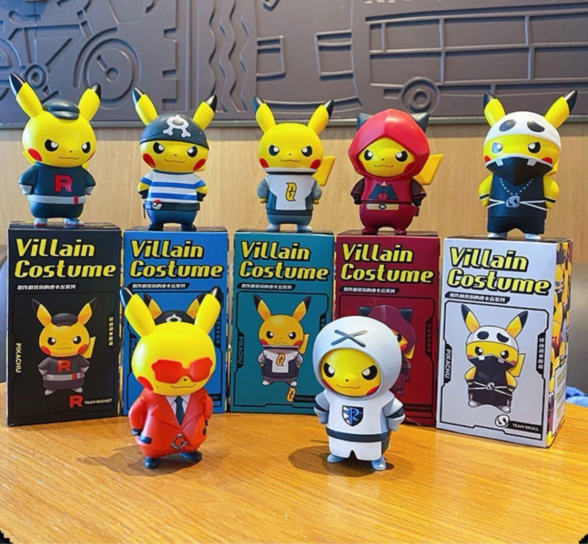 ボスごっこピカチュウ ロケット団フィギュア7体SET 海外限定 ボスごっこピカチュウ ロケット団フィギュア7体SET 海外限定