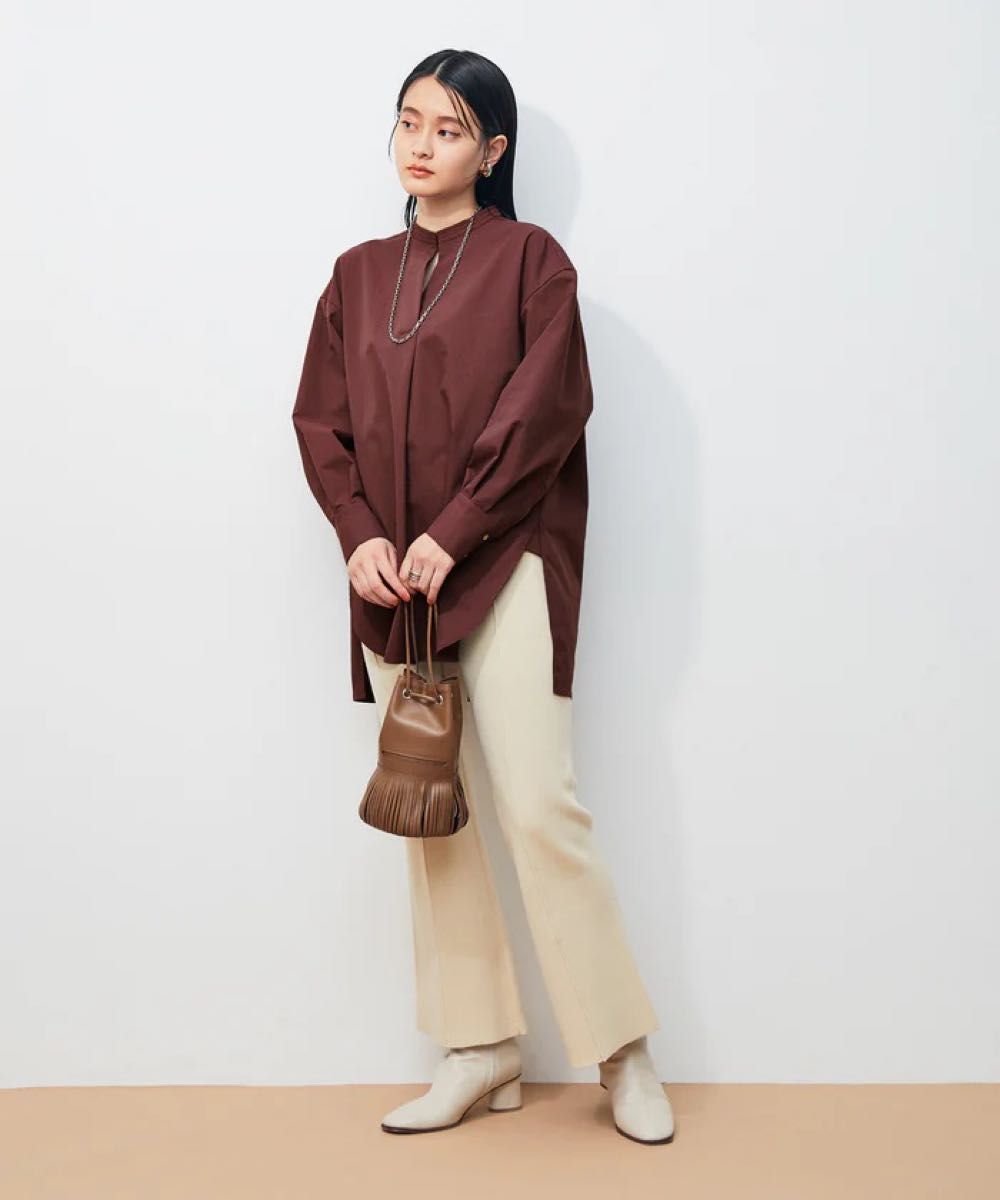 ADAM ET ROPE' アダムエロぺ 21AW バックオープンバンドカラー ADAM ET ROPE' アダムエロぺ 21AW バックオープンバンドカラー