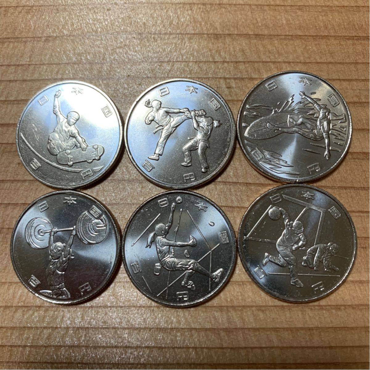 ヤフオク 東京オリンピック 記念硬貨 百円玉 6枚セット パ