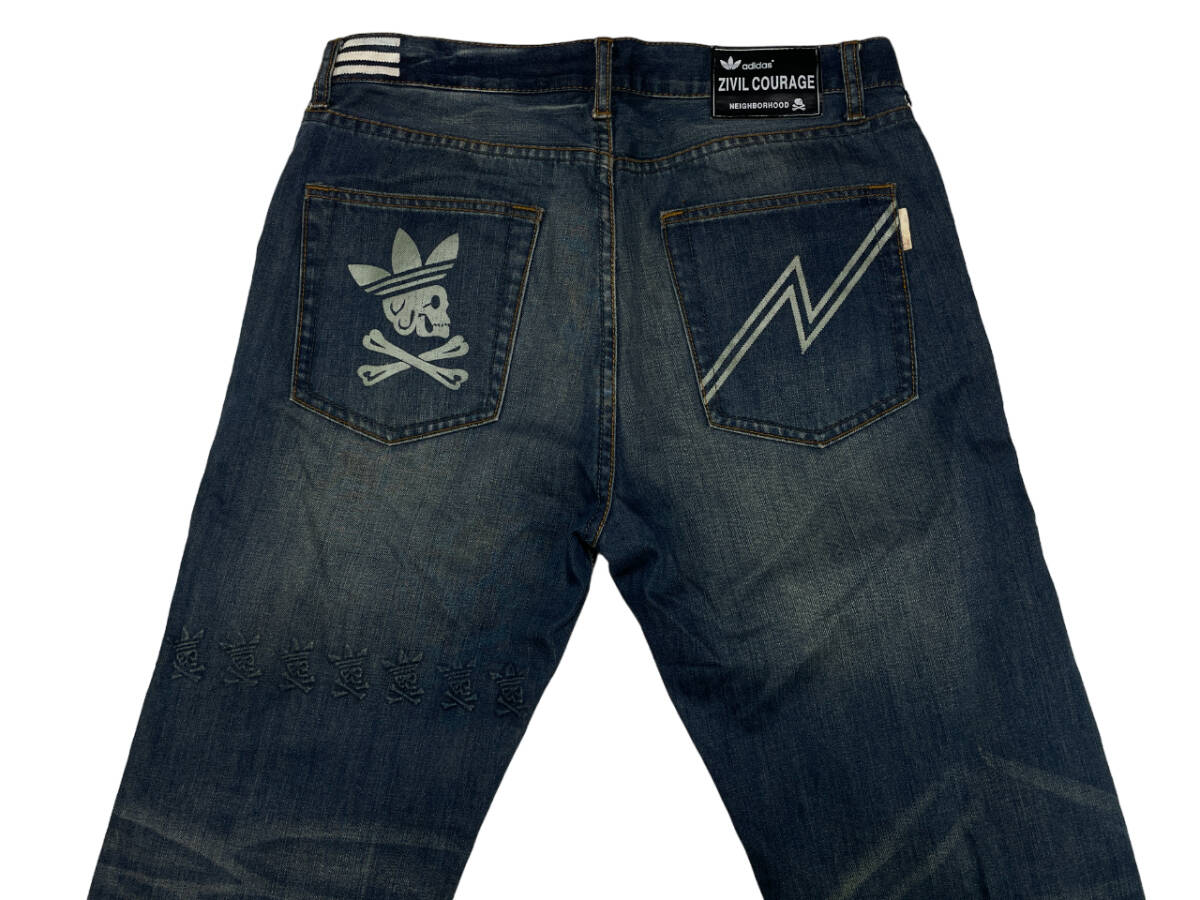 限定品 NEIGHBORHOOD × adidas コラボデニム W34 (約86cm 限定品 NEIGHBORHOOD × adidas コラボデニム W34 (約86cm