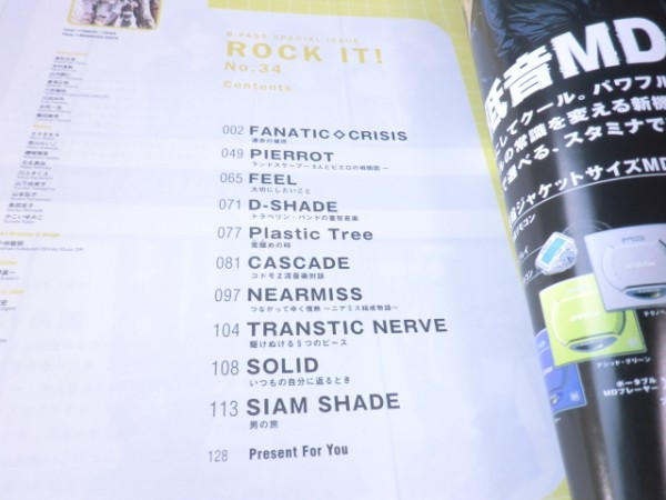 ROCK IT!(ロック・イット!) No.34 PIERROT SIAM SHADE SOLID FANATIC CRISIS TRANSTIC NERVE Plastic Tree BACKSTAGE PASS_画像3