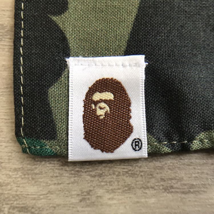 ★新品★ シャーク バンダナ 1st camo green スカーフ ハンカチ a bathing ape bape エイプ ベイプ shark bandana 迷彩 WGM_画像3