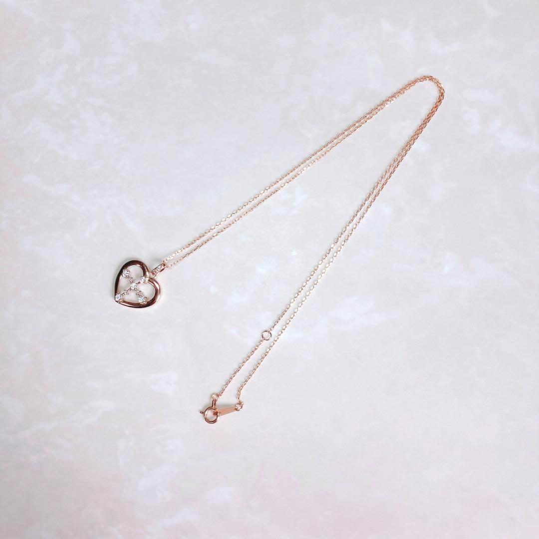 美品】ハート ネックレス ピンクゴールド K10 希少品 ヴァン 美品】ハート ネックレス ピンクゴールド K10 希少品 ヴァン