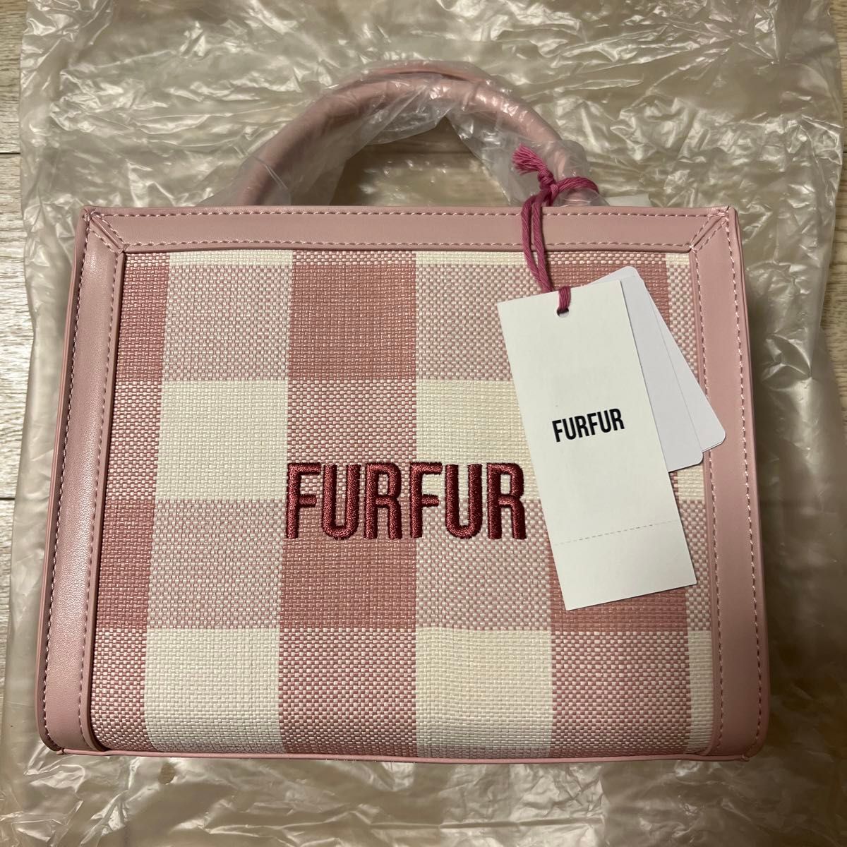 FURFUR ラフィアロゴトートバッグ LPNK|Yahoo!フリマ(旧PayPay FURFUR ラフィアロゴトートバッグ LPNK|Yahoo!フリマ(旧PayPay