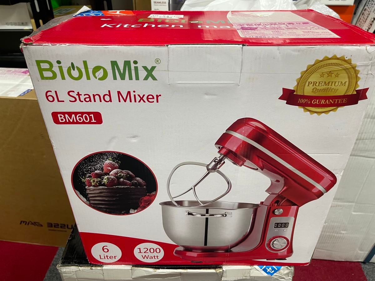 BioloMix BM601 スタンドミキサー 6L 6段変速 卓上ミキサー 大 BioloMix BM601 スタンドミキサー 6L 6段変速 卓上ミキサー 大