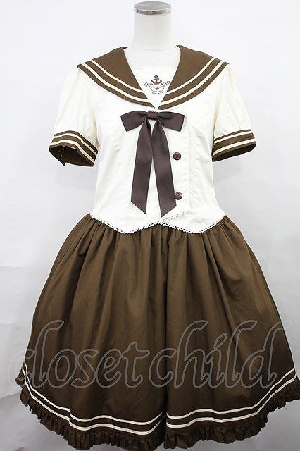 metamorphose / セーラーワンピース Free ブラウン H-24-07-10-006-ME-OP-NS-ZH アンジェリック metamorphose / セーラーワンピース Free ブラウン H-24-07-10-006-ME-OP-NS-ZH アンジェリック