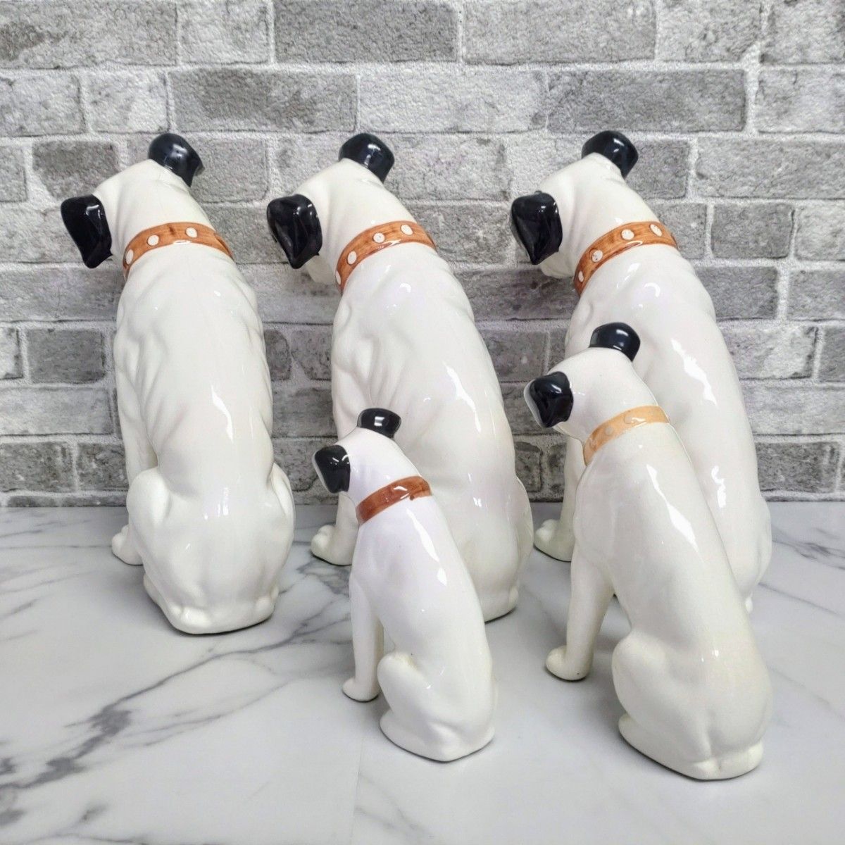 Victor】ビクター犬/ニッパー君『5頭』 昭和レトロ Victor】ビクター犬/ニッパー君『5頭』 昭和レトロ