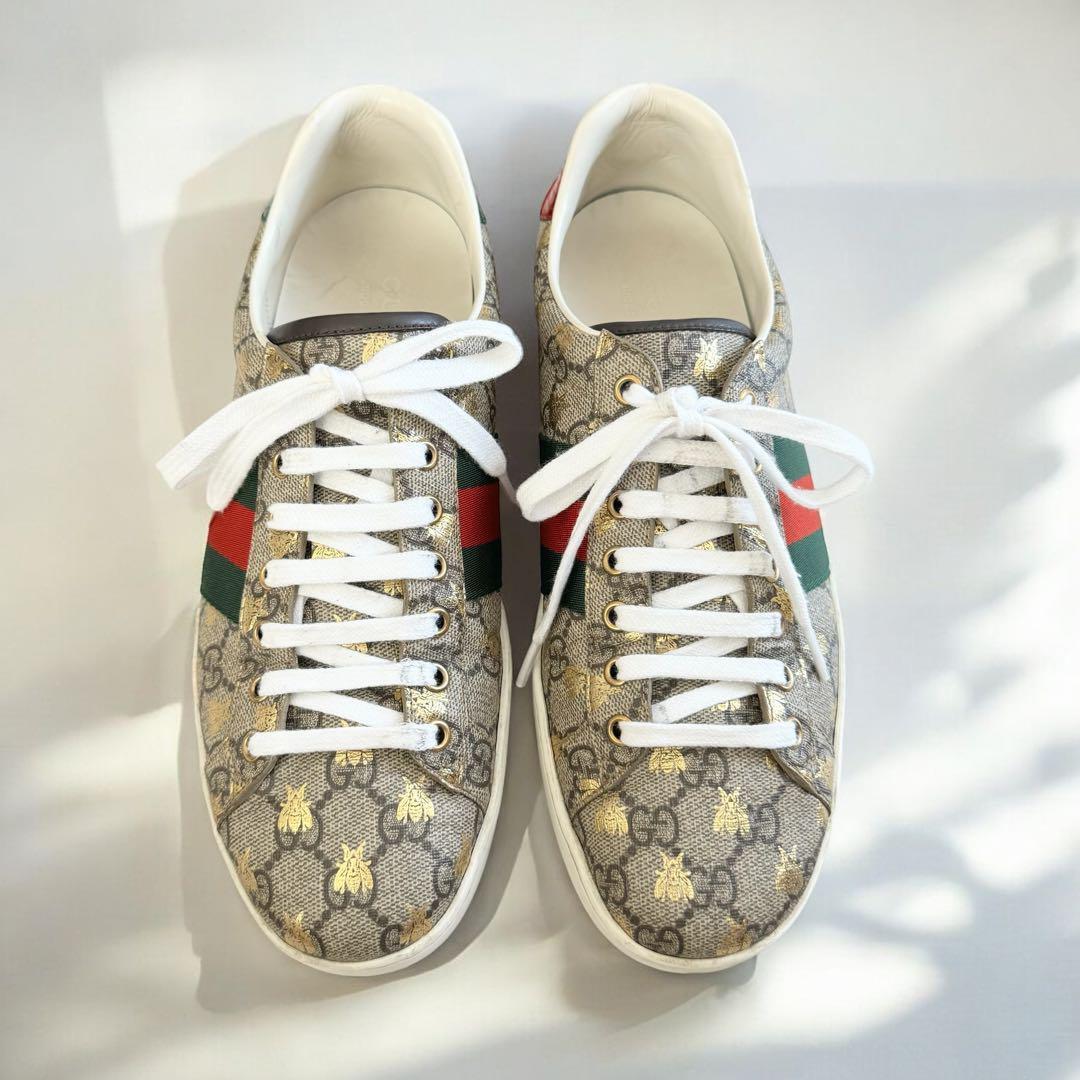 8 5 GUCCI グッチ New Ace エース スニーカー GG ビー シェリー 8 5 GUCCI グッチ New Ace エース スニーカー GG ビー シェリー