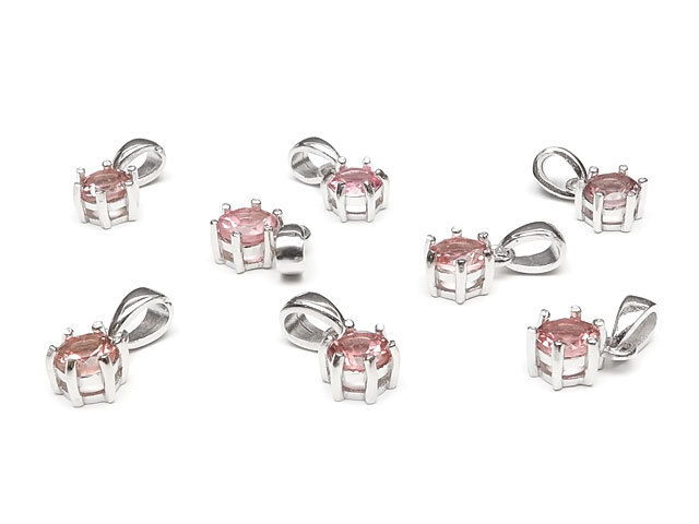 ピンクトルマリン コインファセットカット ペンダントトップ 5mm【1コ販売】 / 60-7 TR-PT2_画像4