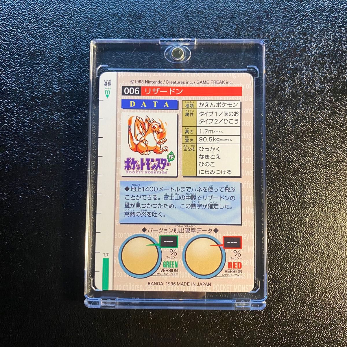 ポケモンカードダス リザードンNo 006 赤版 1996|Yahoo!フリマ ポケモンカードダス リザードンNo 006 赤版 1996|Yahoo!フリマ