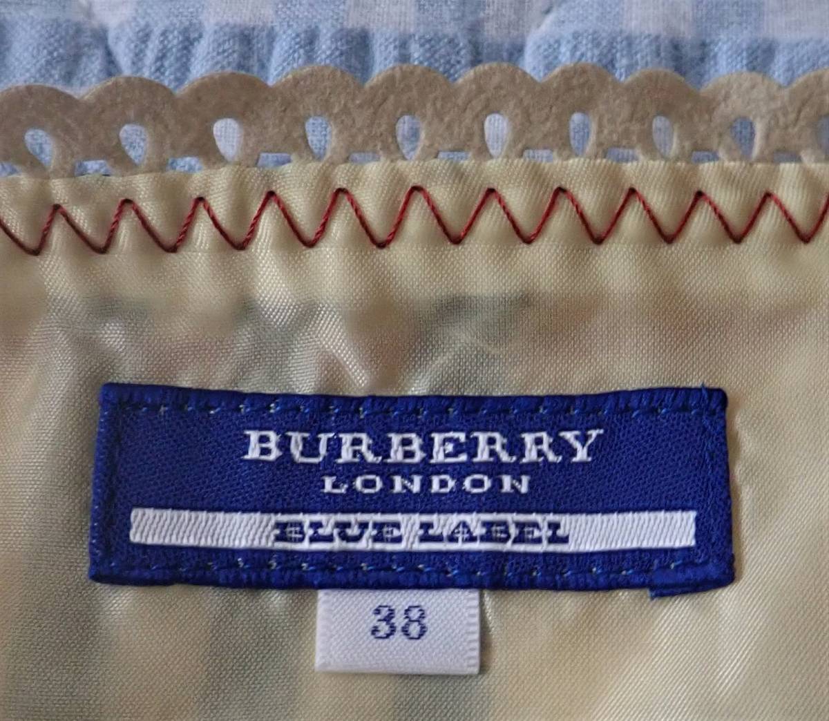 Burberry BLUE LABEL（バーバリー ブルーレーベル） スカート ノバチェック イエロー系◆サイズ38（Ｍ）_画像2