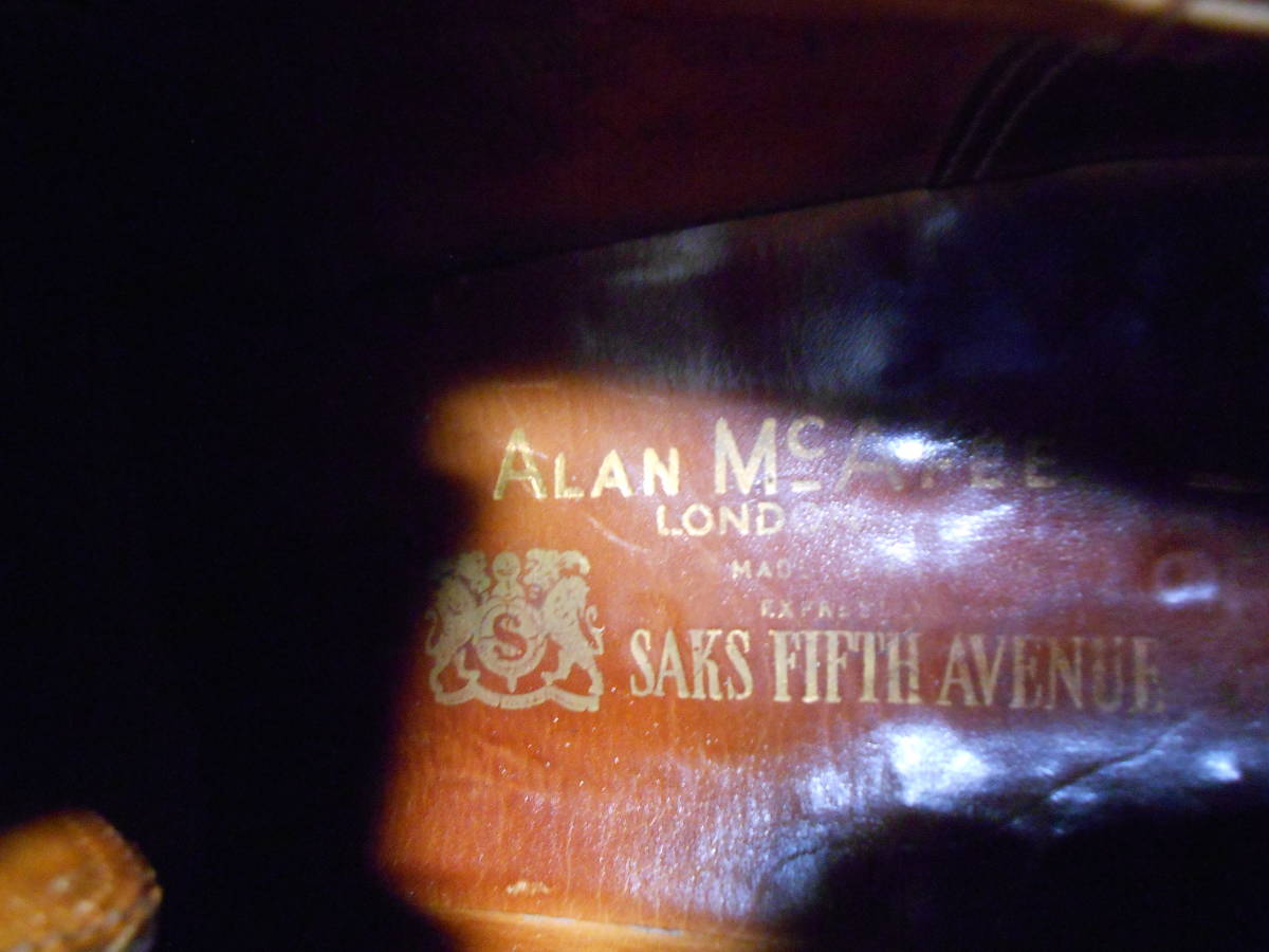 美品　稀少＆貴重　英国　Alan McAfee （チャーチが80年代に吸収）別注品 for 米国高級デパート　Saks Fifth Avenue　約26.5cm_画像2
