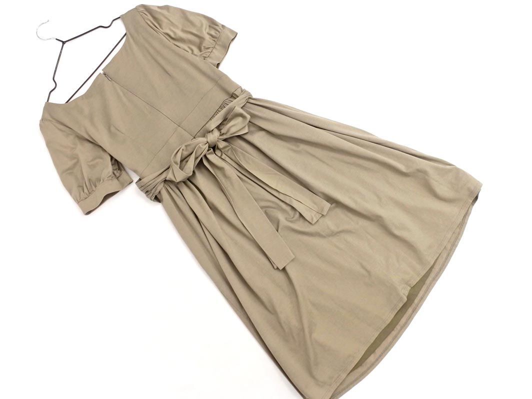 Tiara Tiara ribbon One-piece size2/ khaki #* * ega3 lady's 