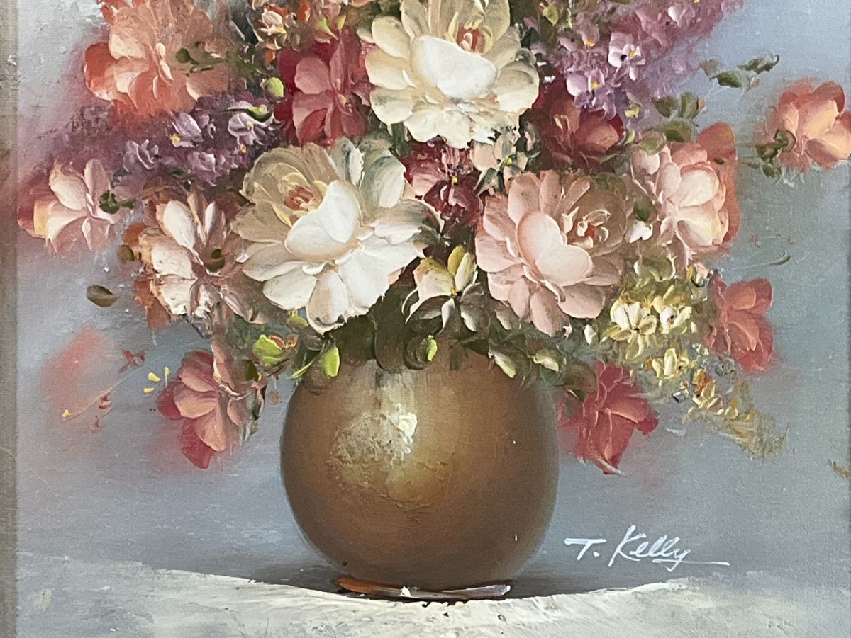Yahoo!オークション - 真作 油彩 T.Kelly 『花瓶の花』 豪華額装 Yahoo!オークション - 真作 油彩 T.Kelly 『花瓶の花』 豪華額装