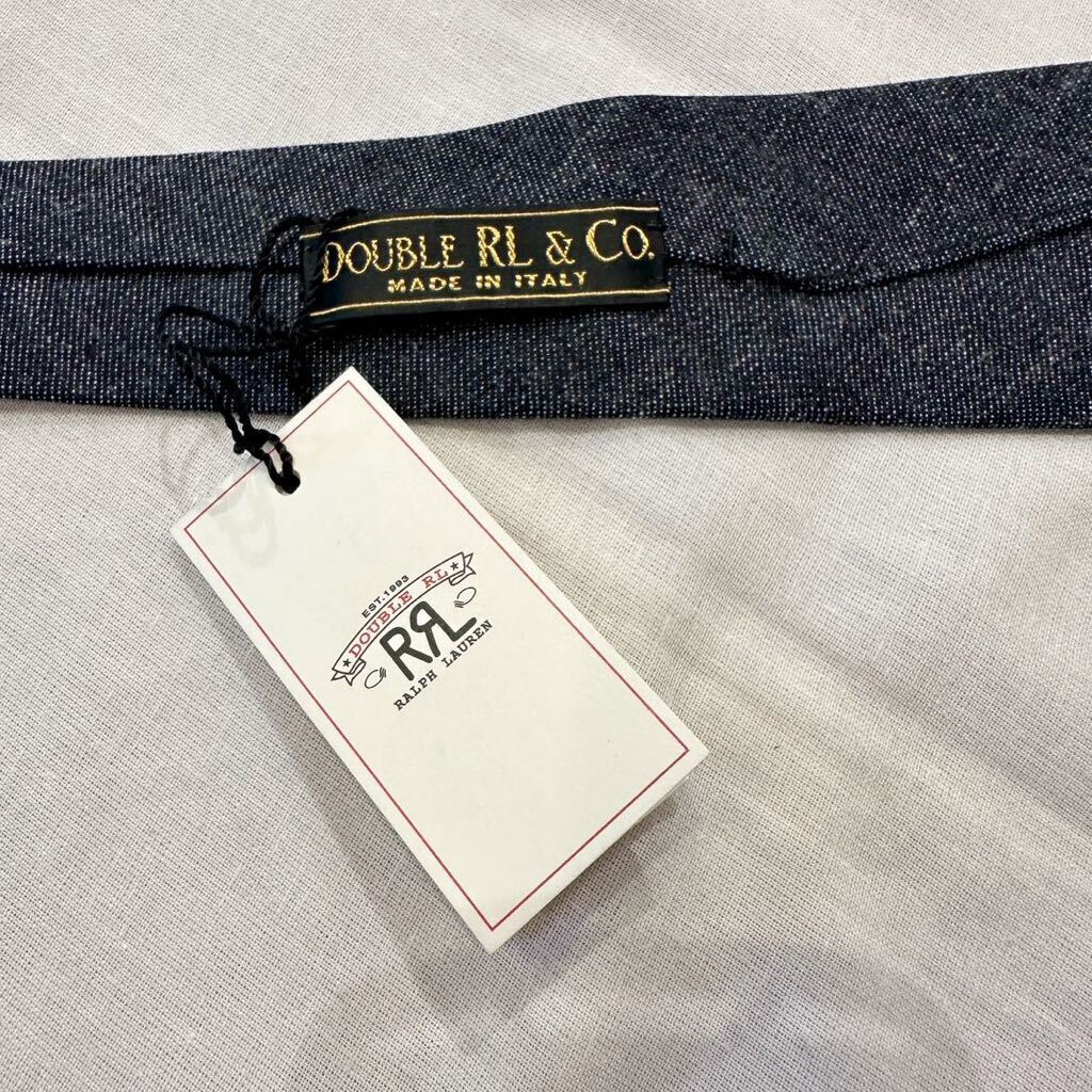 未使用品 イタリア製 RRL denim tie HAND MADE Double RL デニム 未使用品 イタリア製 RRL denim tie HAND MADE Double RL デニム