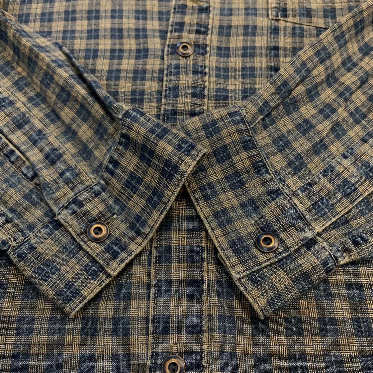 希少サイズ XL RRL Indigo Check Work Shirt ダブルアールエル 希少サイズ XL RRL Indigo Check Work Shirt ダブルアールエル