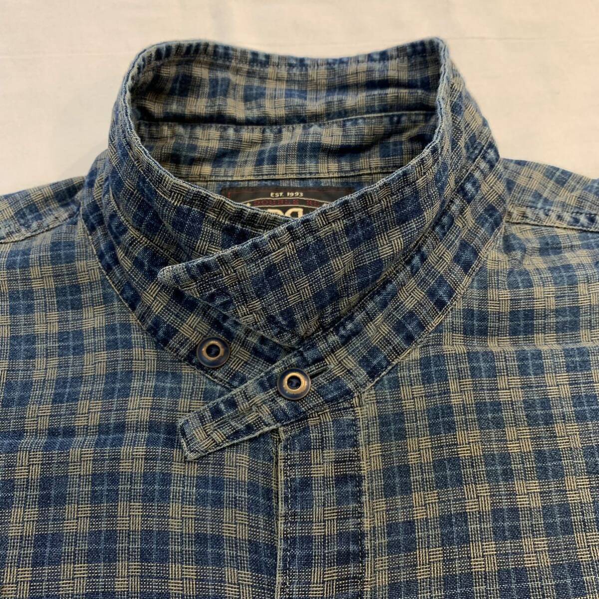 希少サイズ XL RRL Indigo Check Work Shirt ダブルアールエル 希少サイズ XL RRL Indigo Check Work Shirt ダブルアールエル