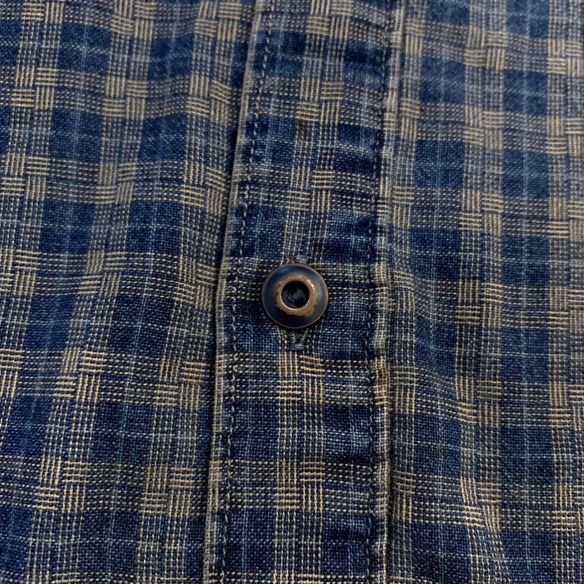 希少サイズ XL RRL Indigo Check Work Shirt ダブルアールエル 希少サイズ XL RRL Indigo Check Work Shirt ダブルアールエル