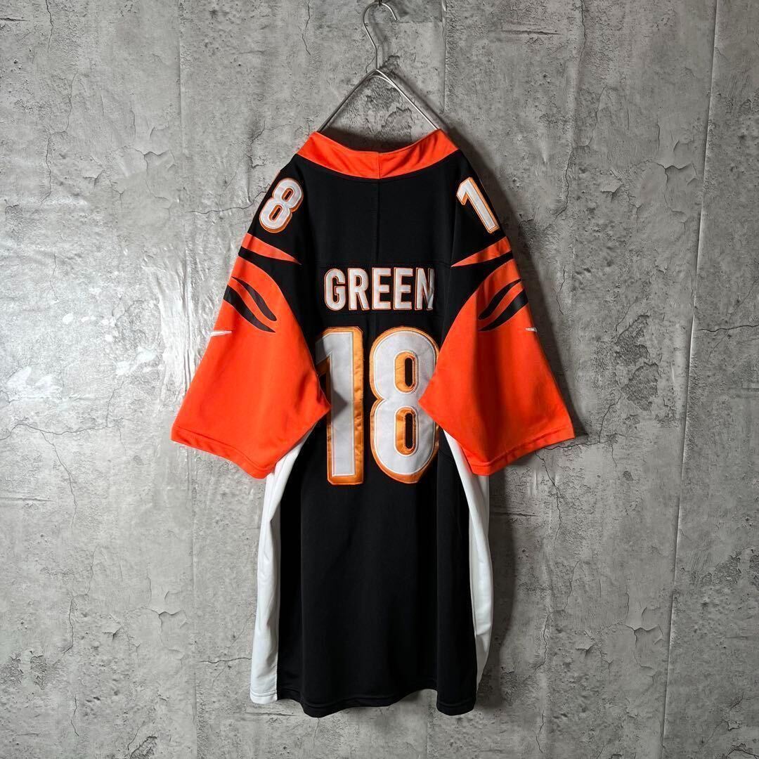 ナイキ ゲームシャツ NFL Bengals GREEN 18 レプリカ XL NIKE ナイキ ゲームシャツ NFL Bengals GREEN 18 レプリカ XL NIKE