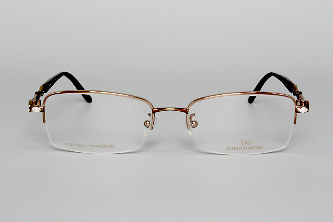 【未使用・新品】NIK03 ニックゼロスリー ナイロール ゴールド スワロフスキー入り NK179 C-2 53□17 130 MADE IN ITAL
