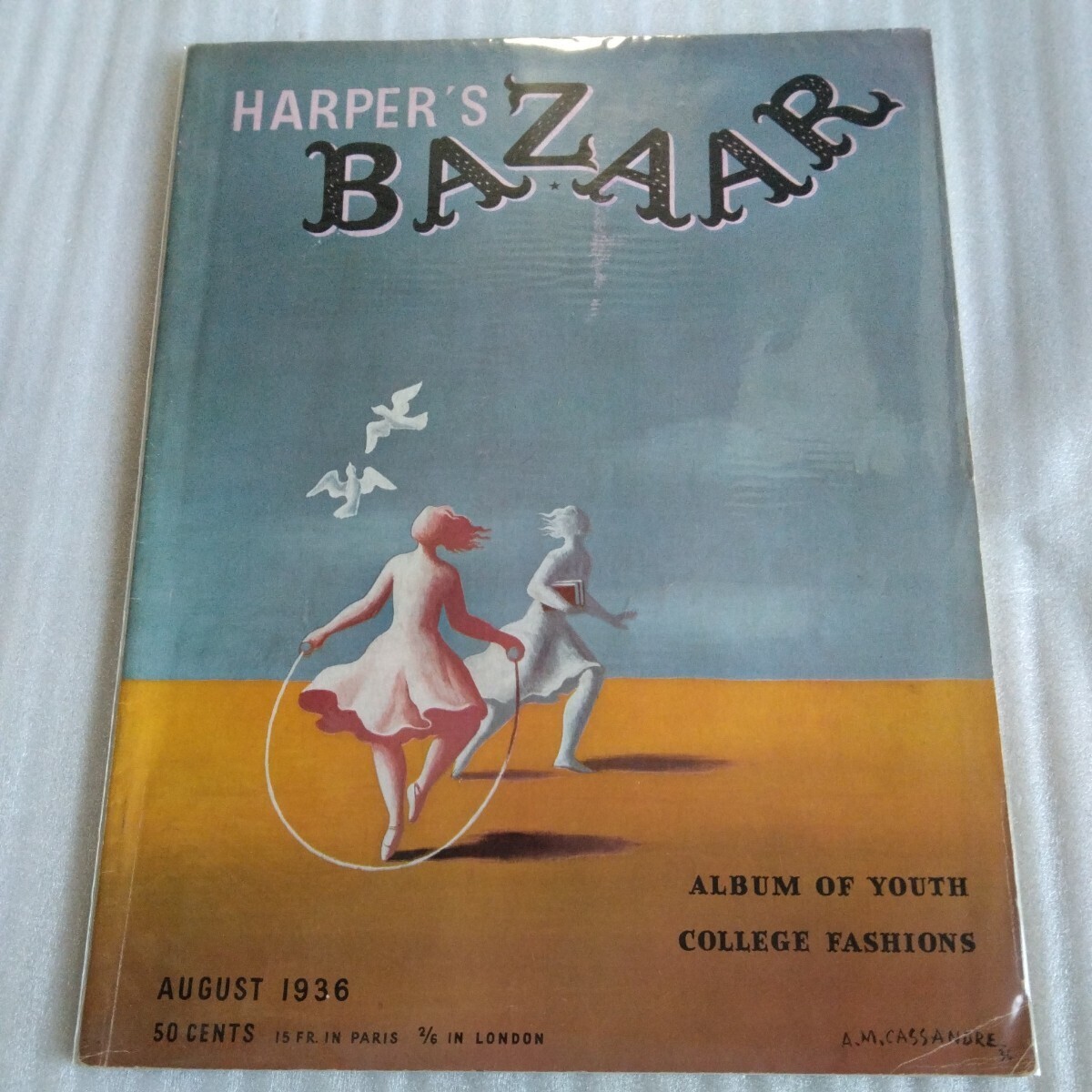 【希望者のみラッピング無料】 BAZAAR Harper's ハーパーズ・バザー A.M.CASSANDRE ホイニンゲン=ヒューン ムンカッチ ジャン・モラル 1936年 August 外国語雑誌