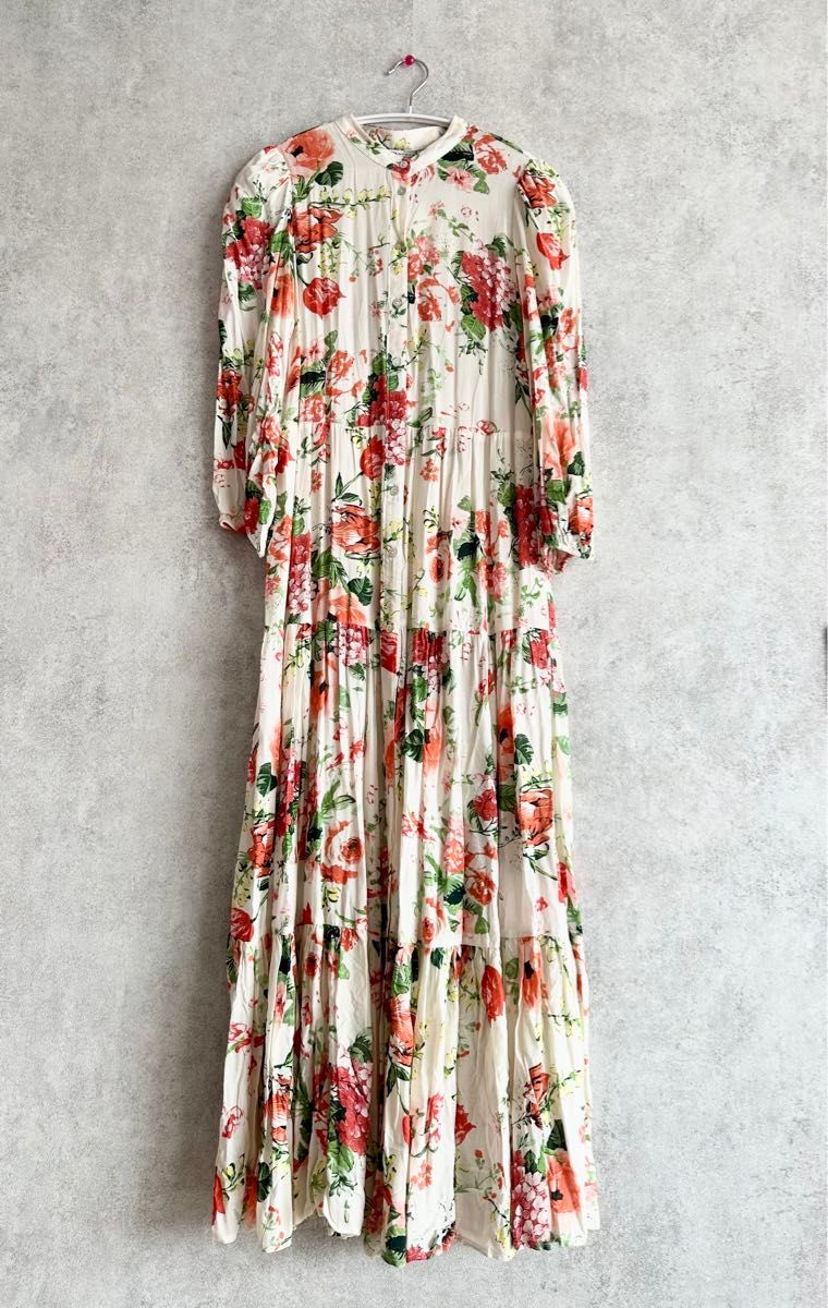 新品タグ付】ZARA ザラ 花柄ロングシャツワンピース S 新品タグ付】ZARA ザラ 花柄ロングシャツワンピース S