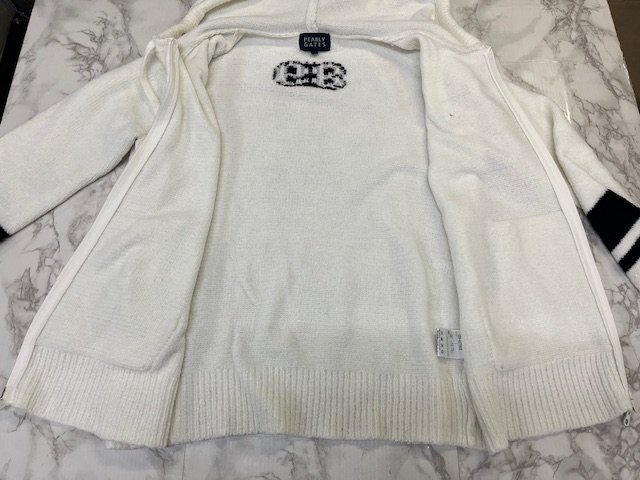 1*924 PEARLY GATES( Pearly Gates ) Zip jacket 1 size 055-6272802 white Golf wear all country postage 520 jpy [ Sapporo / shop front pickup possible ]