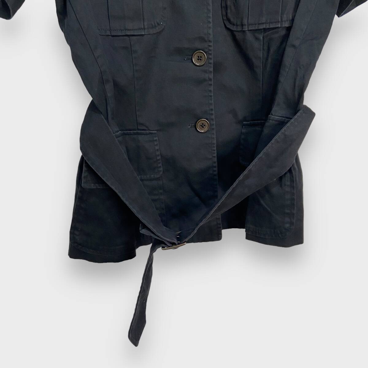 送料無料☆RalphLauren☆ラルフローレン☆半袖サファリシャツジャケット☆黒☆11（L〜XL相当）☆F24M_画像4