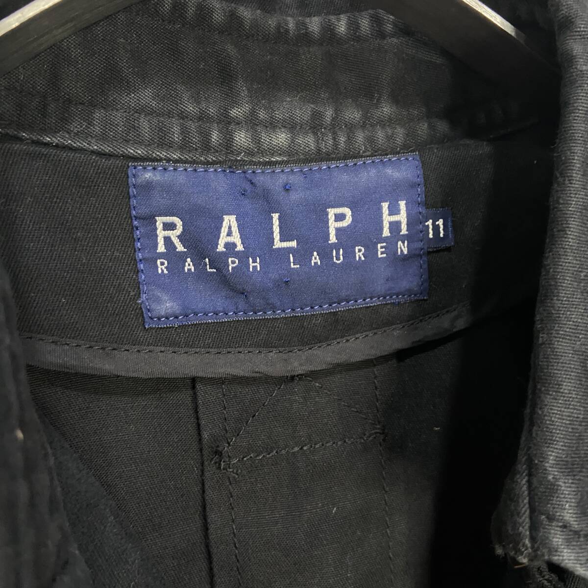 送料無料☆RalphLauren☆ラルフローレン☆半袖サファリシャツジャケット☆黒☆11（L〜XL相当）☆F24M_画像7