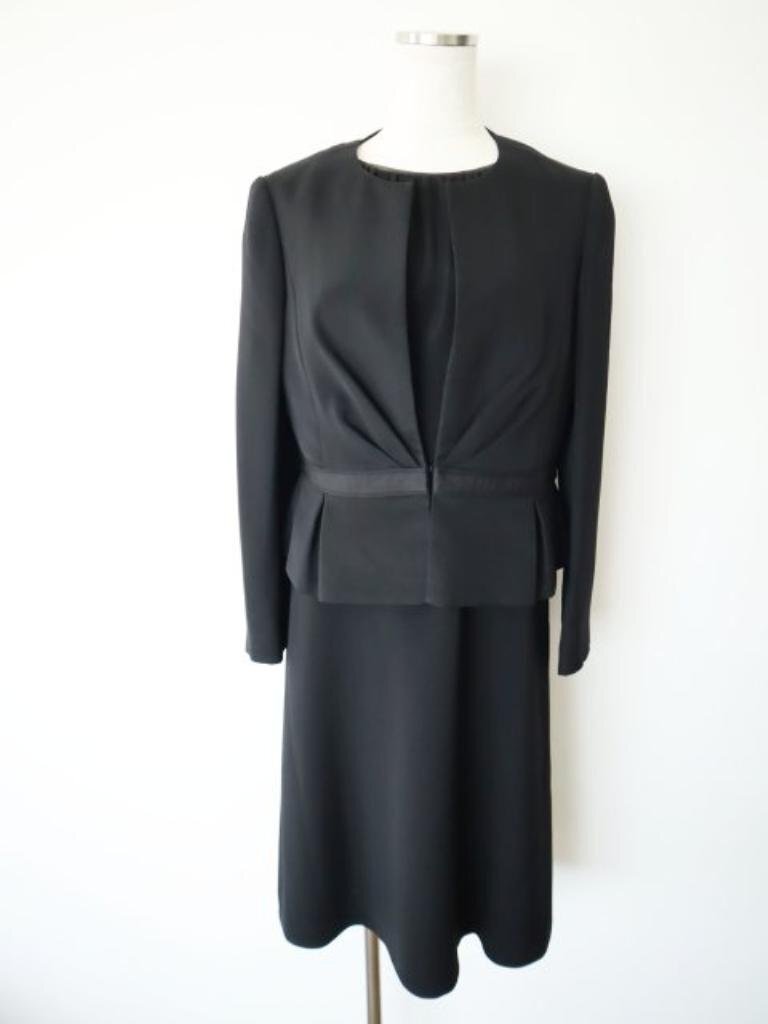 【送料込】LANVIN NOIR　ランバンノアール セットアップ 　40/ Lサイズ　ブラック　日本製　ブラックフォーマル　裏地あり　6439661