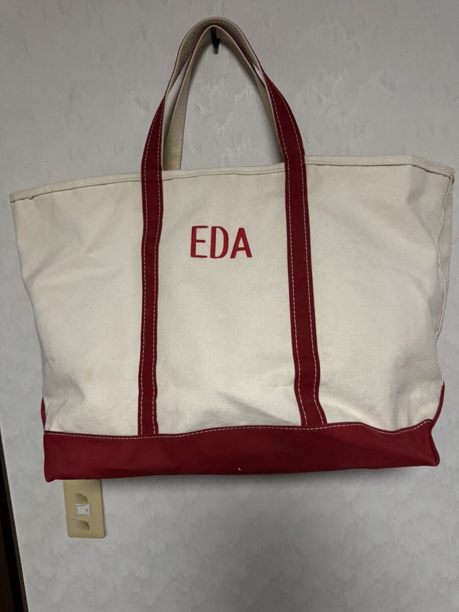 llbean トートバッグ 2トーンタグ 80年代 EDA レッド 80s llbean トートバッグ 2トーンタグ 80年代 EDA レッド 80s