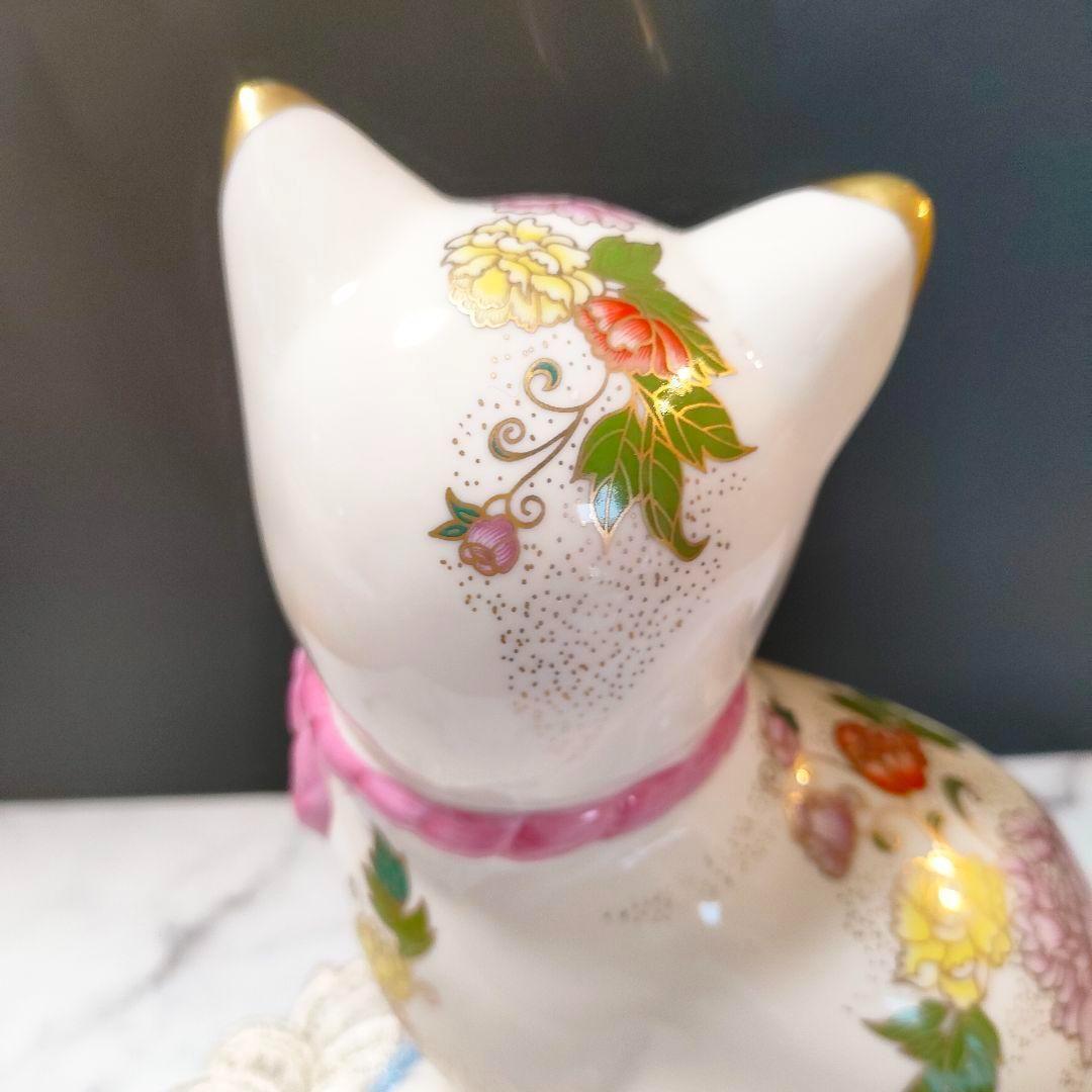 フランクリンミント フィギュリン 猫 陶器 Cat 置物 美品 花 フランクリンミント フィギュリン 猫 陶器 Cat 置物 美品 花