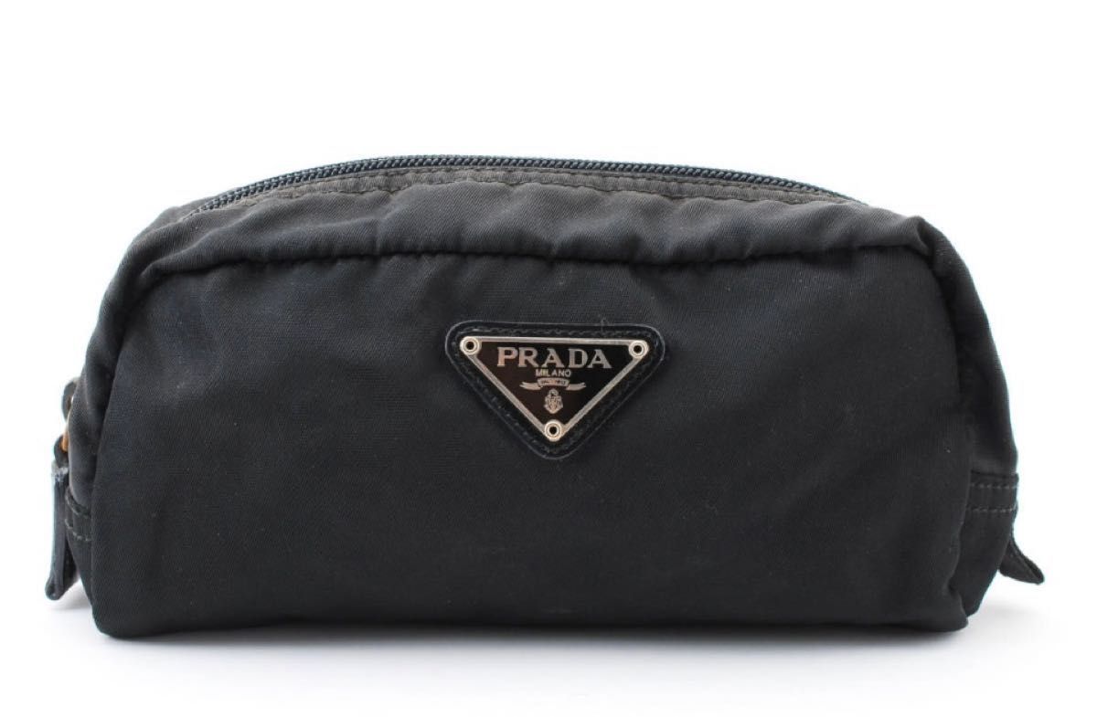 PRADA ブラック ナイロン ポーチ 激安 早い者勝ち 美品 PRADA ブラックナイロン ポーチ 化粧品