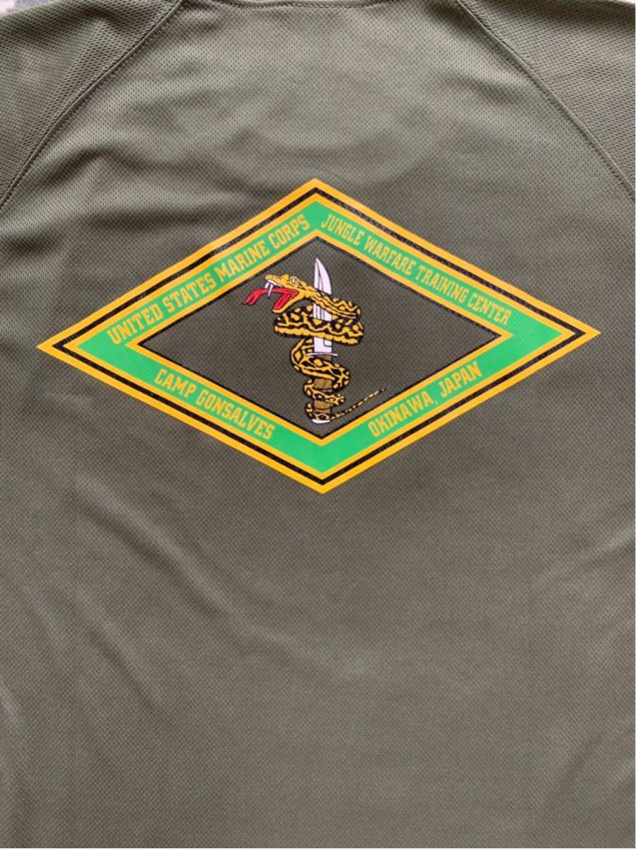 米軍 海兵隊 北部訓練場 Tシャツ QUICK DAY 速乾 OD サイズ M 登竜門 JWTC MRSOC RECON サバゲー 極美品 T_画像4