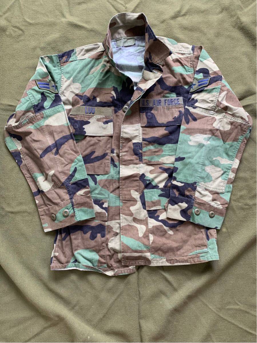 米軍 放出品 エアフォース USAF ウッドランド シャツ ジャケット サイズ S-S Small ジャスティンビーバー T_画像1
