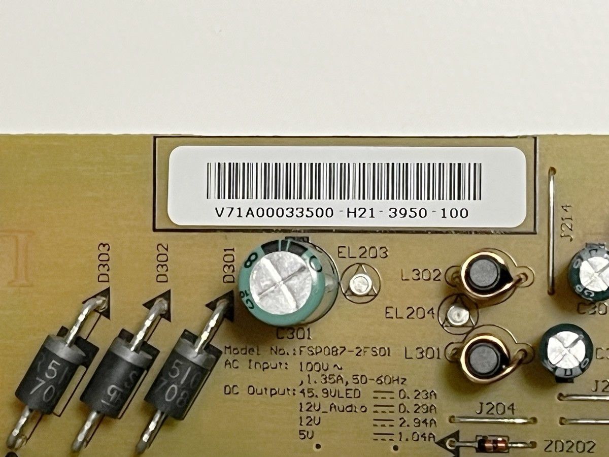 東芝 REGZA 40V30/40S21 電源基板 動作確認済み V71A00033500 東芝 REGZA 40V30/40S21 電源基板 動作確認済み V71A00033500