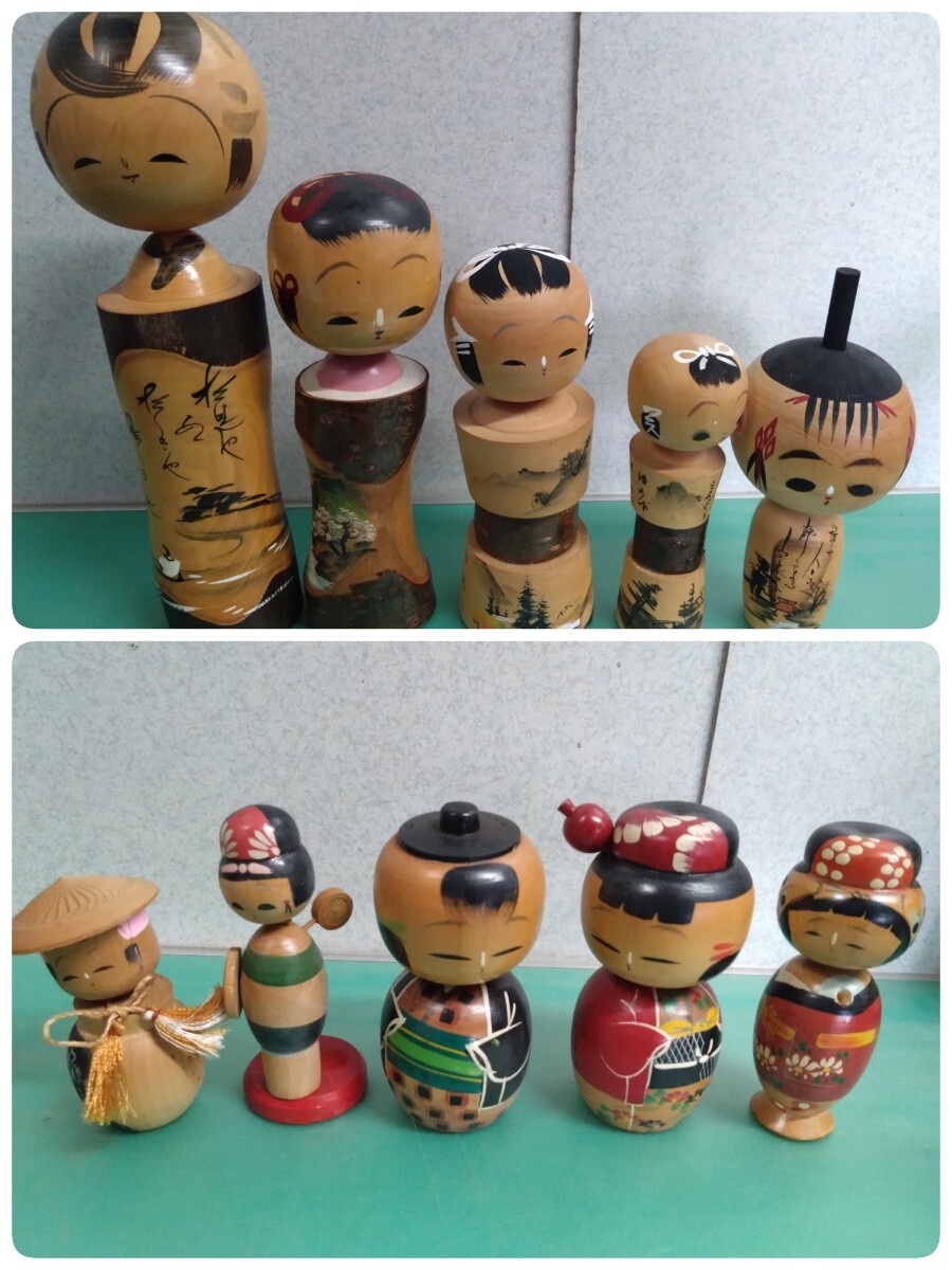 希少稀な ○ 創作 こけし 人形 日本伝統工芸 卯三郎/千栄/青木蓼華/柴田 こけし