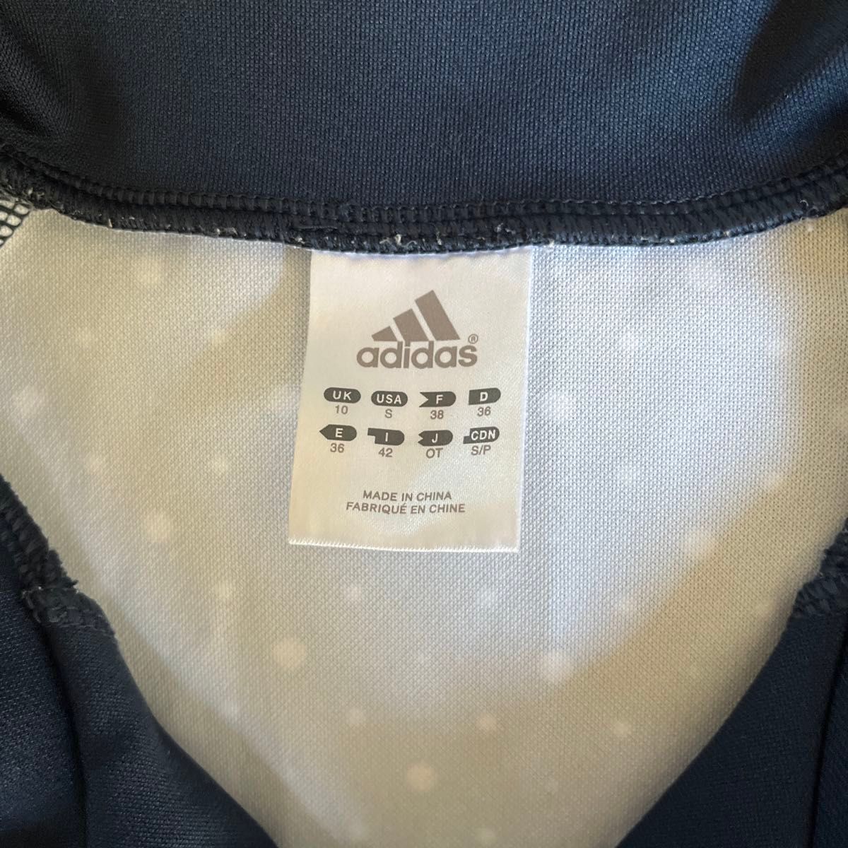 adidas ドット柄 ジップアップ トレーナー アディダス adidas ドットジャージジ トップス カジュアル 水玉