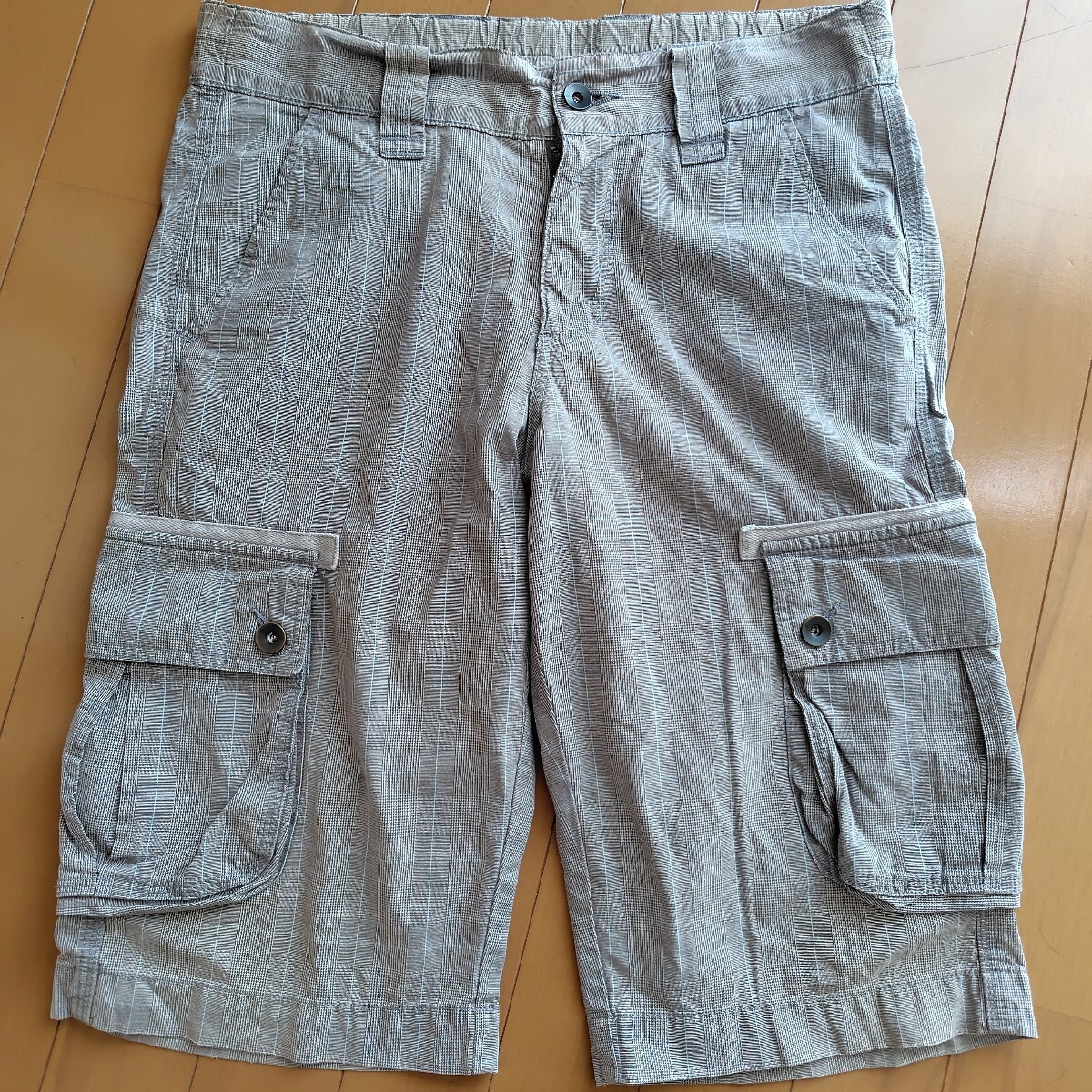 VILLAND グレンチェック カーゴ ハーフパンツ M (80cm)