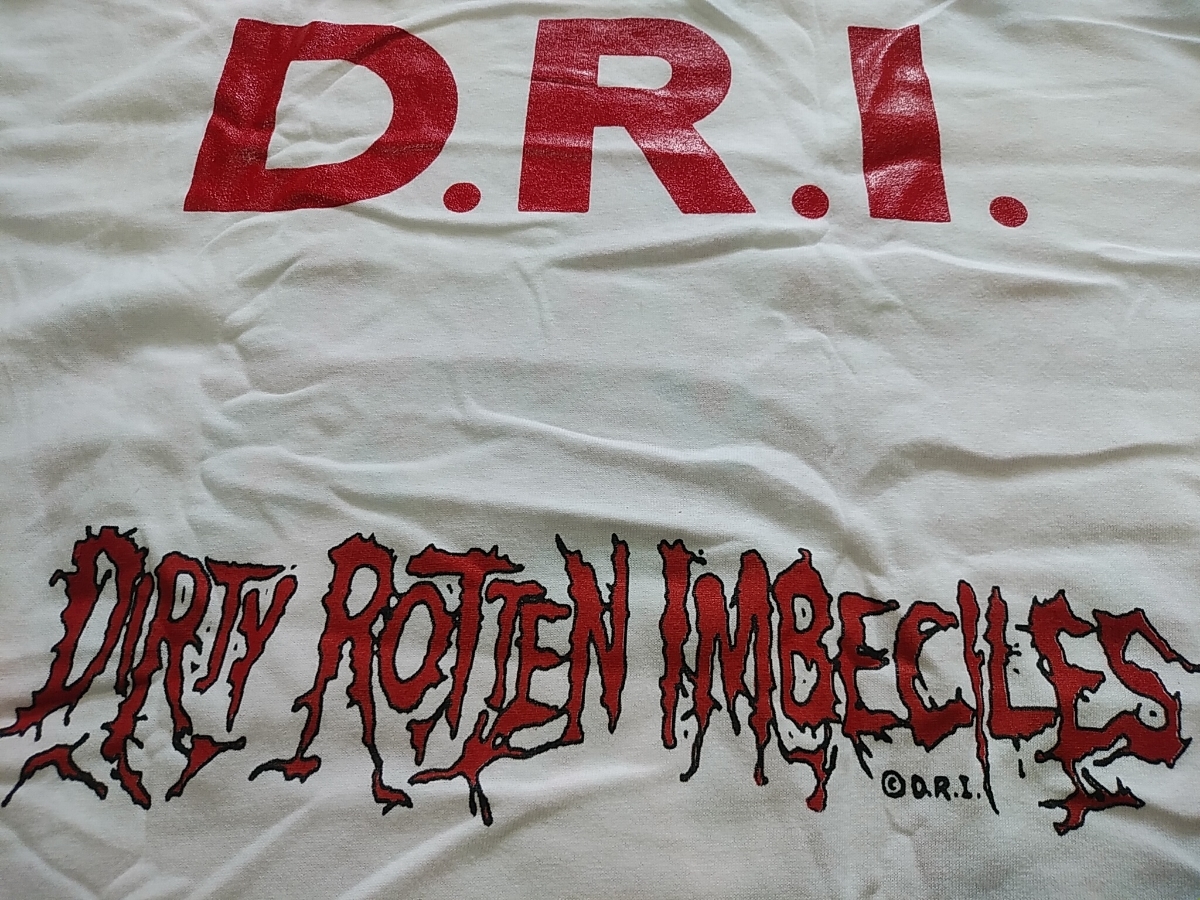 D.R.I. long sleeve T shirt thrash zone white L long T / metallica slayer anthrax c.o.c. s.o.d. attitude adjustment suicidal tendencies
