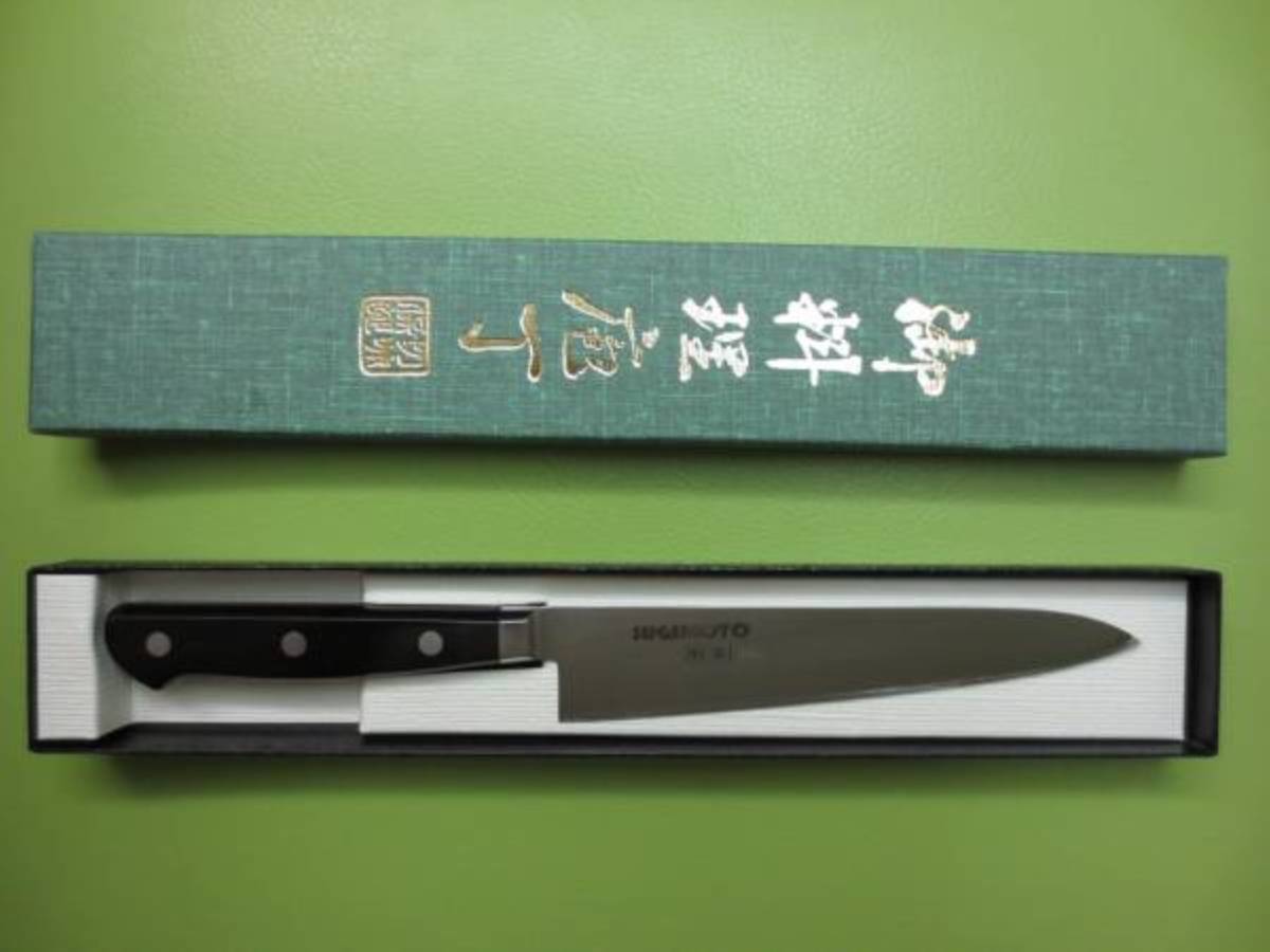 ◇創業江戸年間◇運を切り開く包丁◇杉本 高級料理包丁ペティナイフ 15cm モリブデン鋼 送料450円～