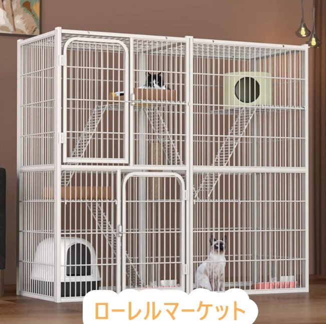  small animals cage cat house 142*54*130CM 3 step robust ..... . cat cage steel large cat cage spacious cat cage 